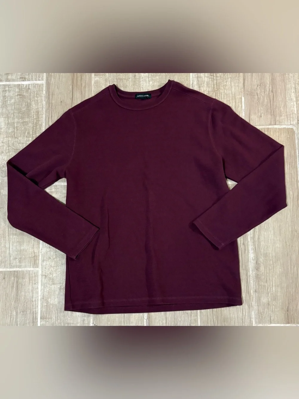 Banana Republic Men's Long Sleeve Crewneck Sweater - Burgundy
